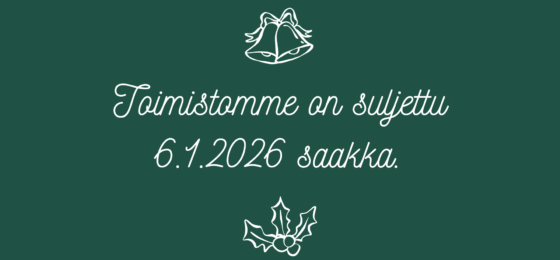 Pyhäjärvi-instituutin toimisto on suljettuna 6.1.2026 saakka