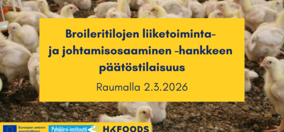Broileritilojen liiketoiminta- ja johtamisosaaminen -hankkeen päätöstilaisuus