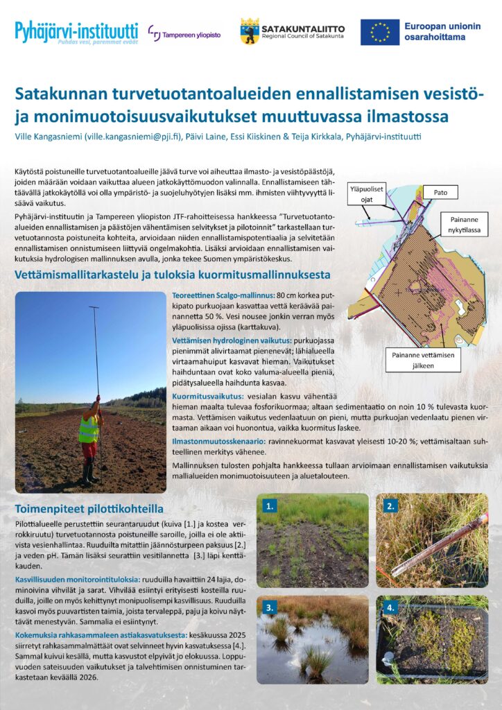 Satakunnan turvetuotantoalueiden ennallistamisen posteri