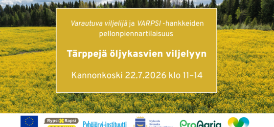 Tärppejä öljykasvien viljelyyn -pellonpiennartapahtuma Kannonkoskella