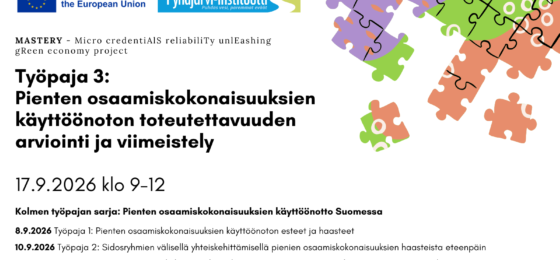 Pienten osaamiskokonaisuuksien käyttöönoton toteutettavuuden arviointi ja viimeistely -työpaja