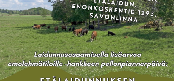 Etälaidunnuksen aloittaminen -pellonpiennarpäivä Savonlinnassa