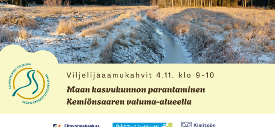 Viljelijäaamukahvit: Maan kasvukunnon parantaminen Kemiönsaaren valuma-alueella